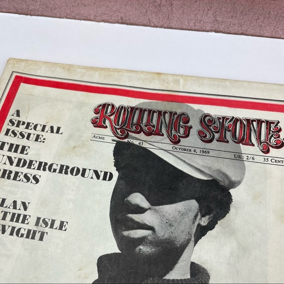 Vintage Rolling Stone Magazine Underground Press October 4, 1969 Music History - Picture 2 of 4